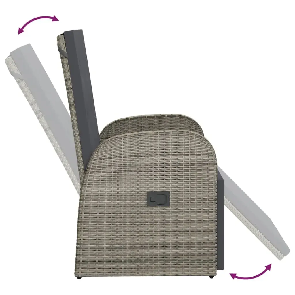 Reclining Garden Chairs with Cushions Poly Rattan Price