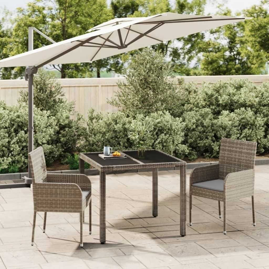 Garden Dining Set with Cushions Poly Rattan Price