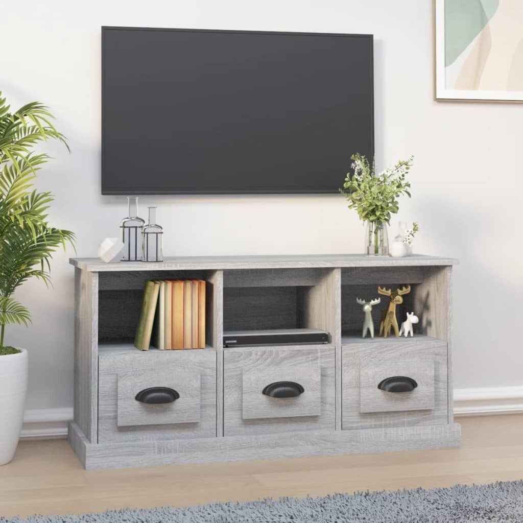 TV Cabinet White 100x35x50 cm Engineered Wood Price