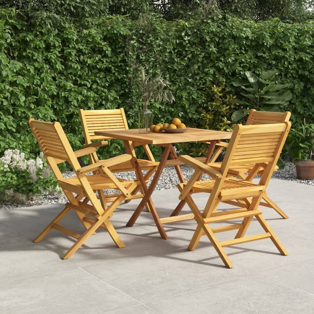 5 Piece Garden Dining Set Solid Teak Wood Price