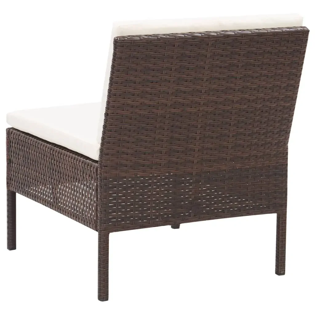 5 Piece Garden Sofa Set with Cushions Poly Rattan Price