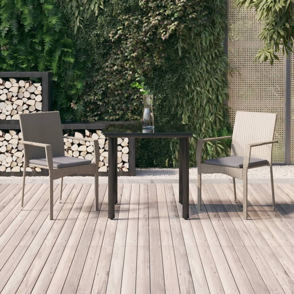 Garden Dining Set with Cushions Poly Rattan Price
