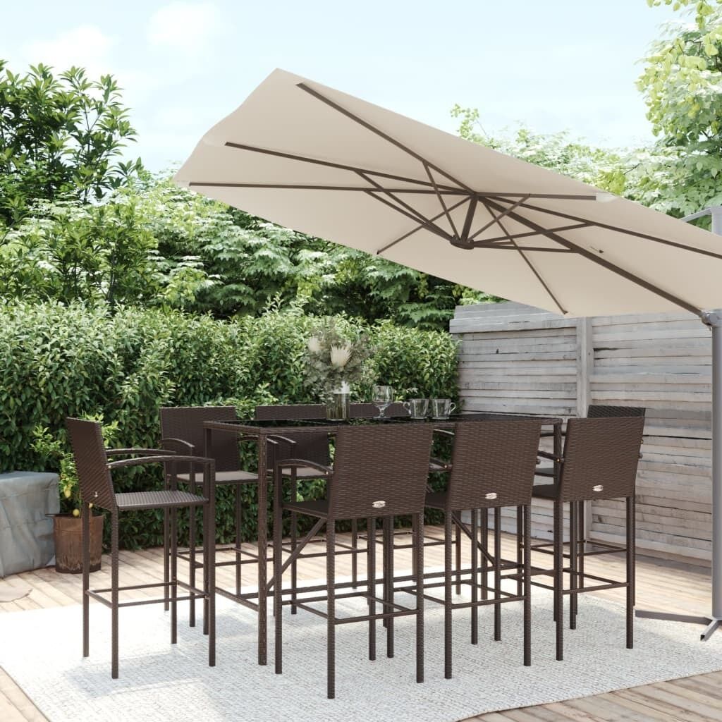 Garden Bar Set Poly Rattan Price