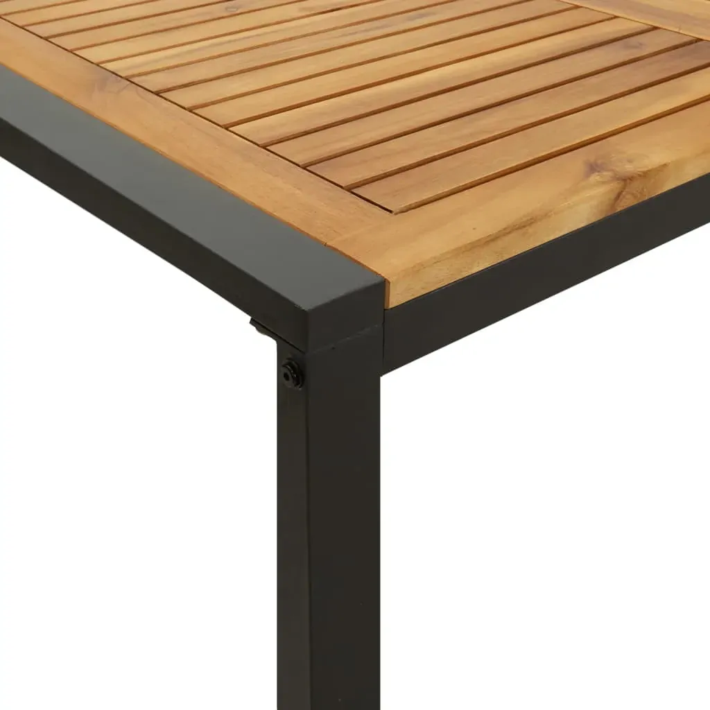 Garden Table with U-shaped Legs Solid Wood Acacia Price