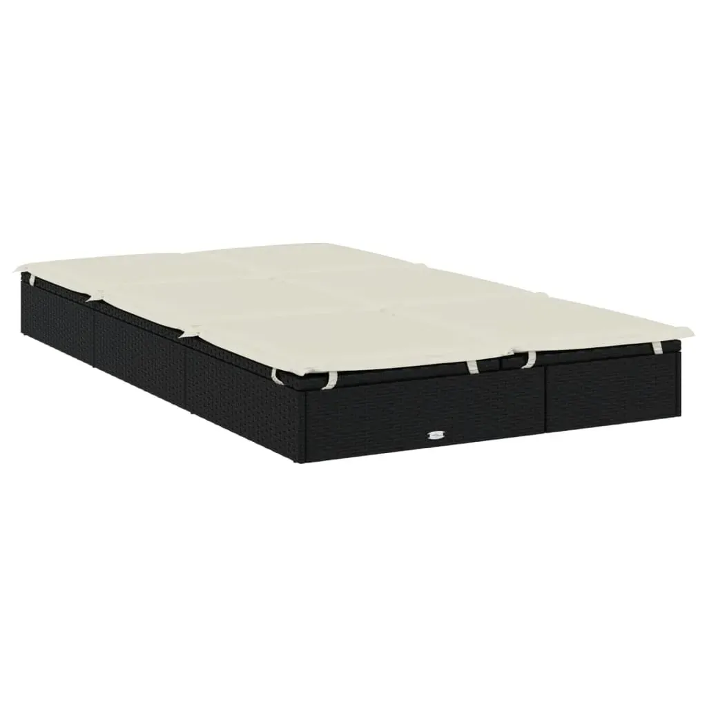 2-Person Sunbed with Cushions Poly Rattan Price