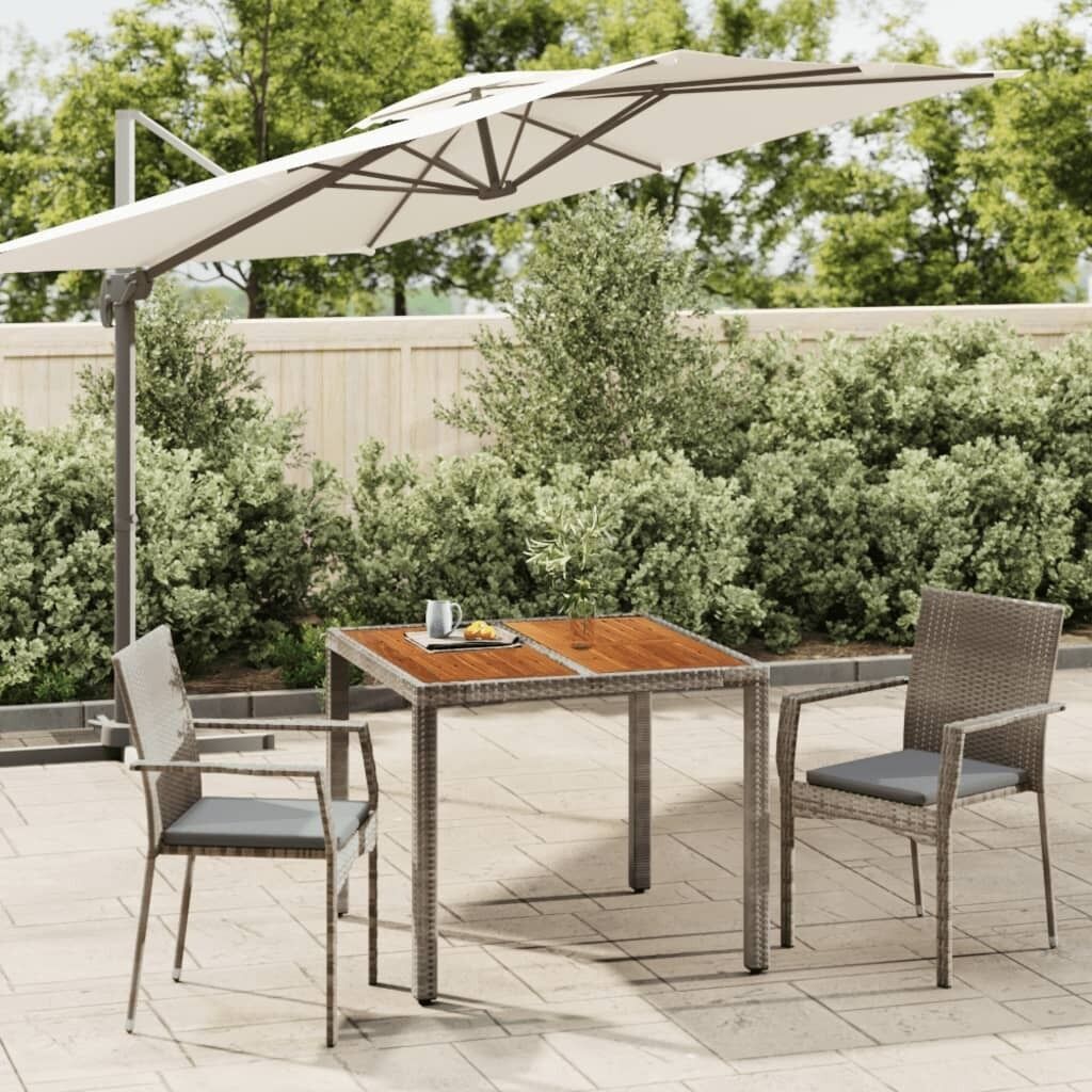 Garden Dining Set with Cushions Poly Rattan Price