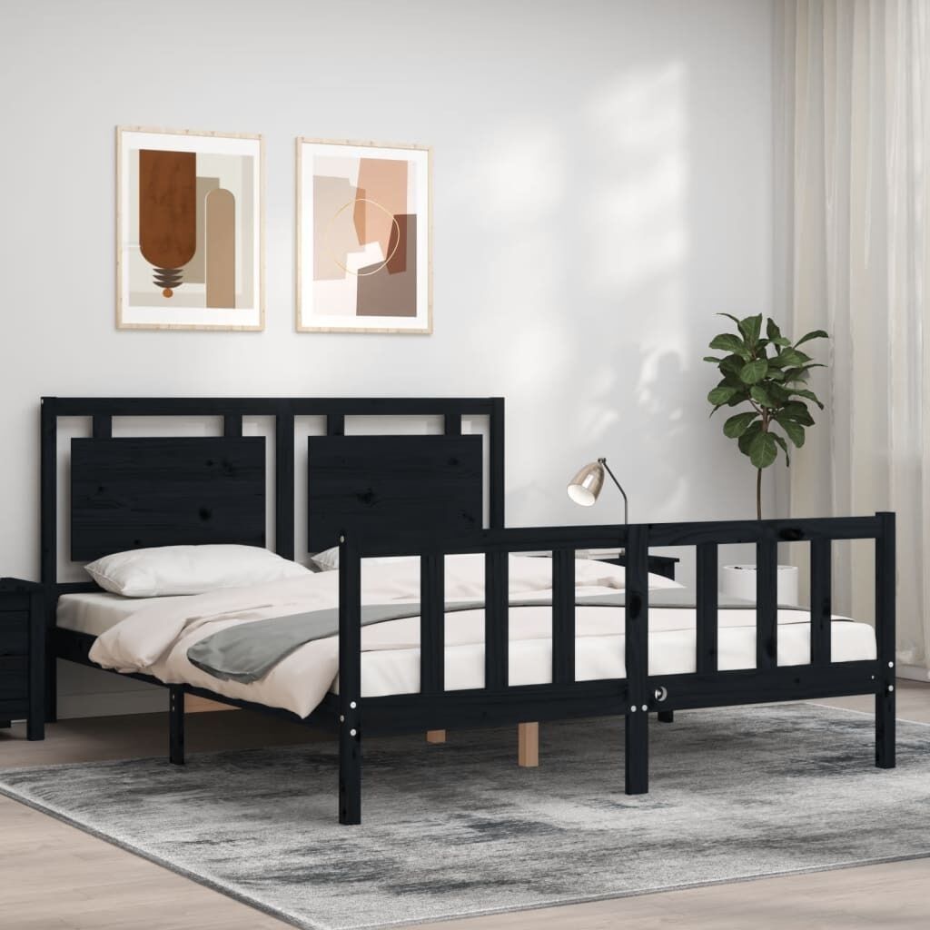 Bed Frame with Headboard Solid Wood Price