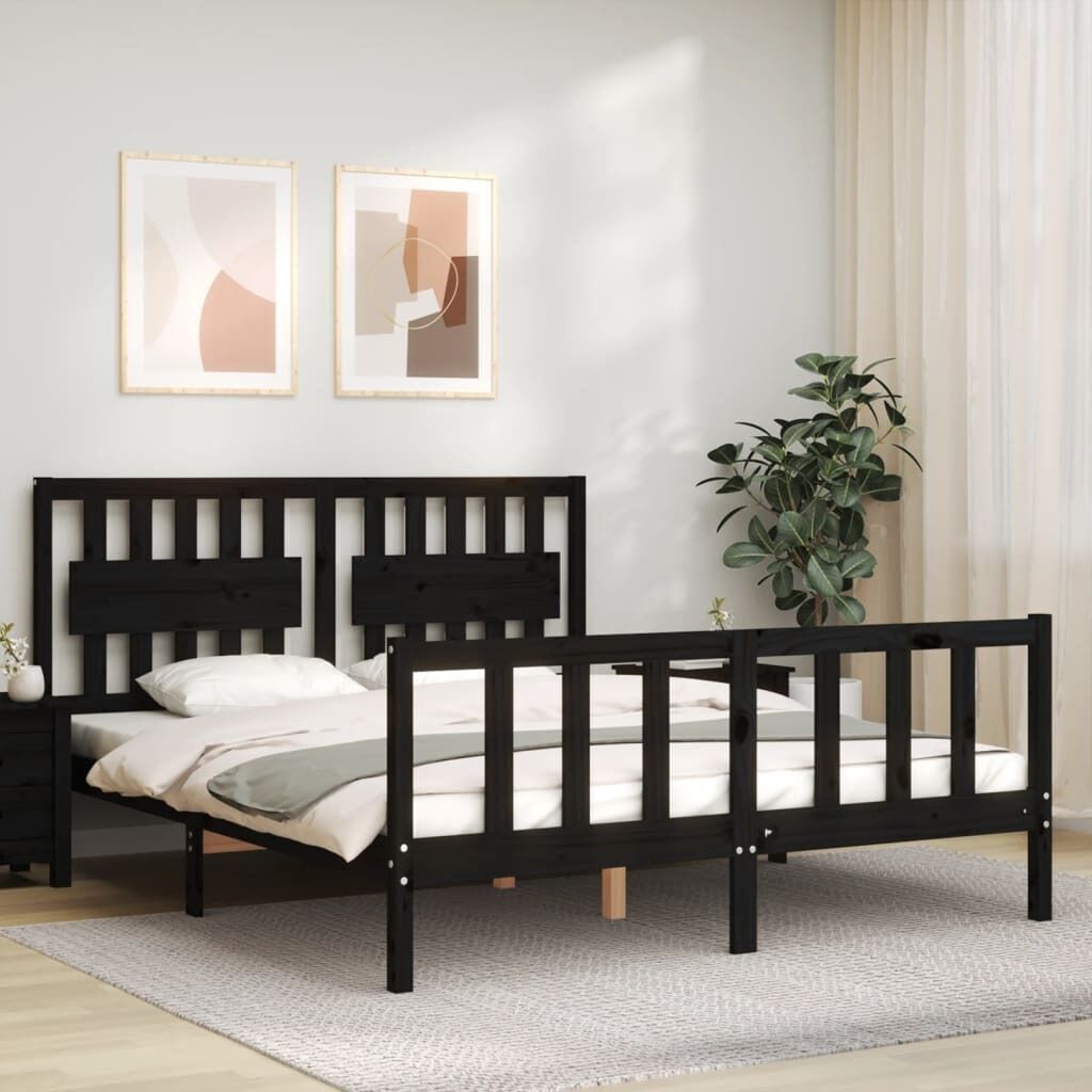 Bed Frame with Headboard Solid Wood Price