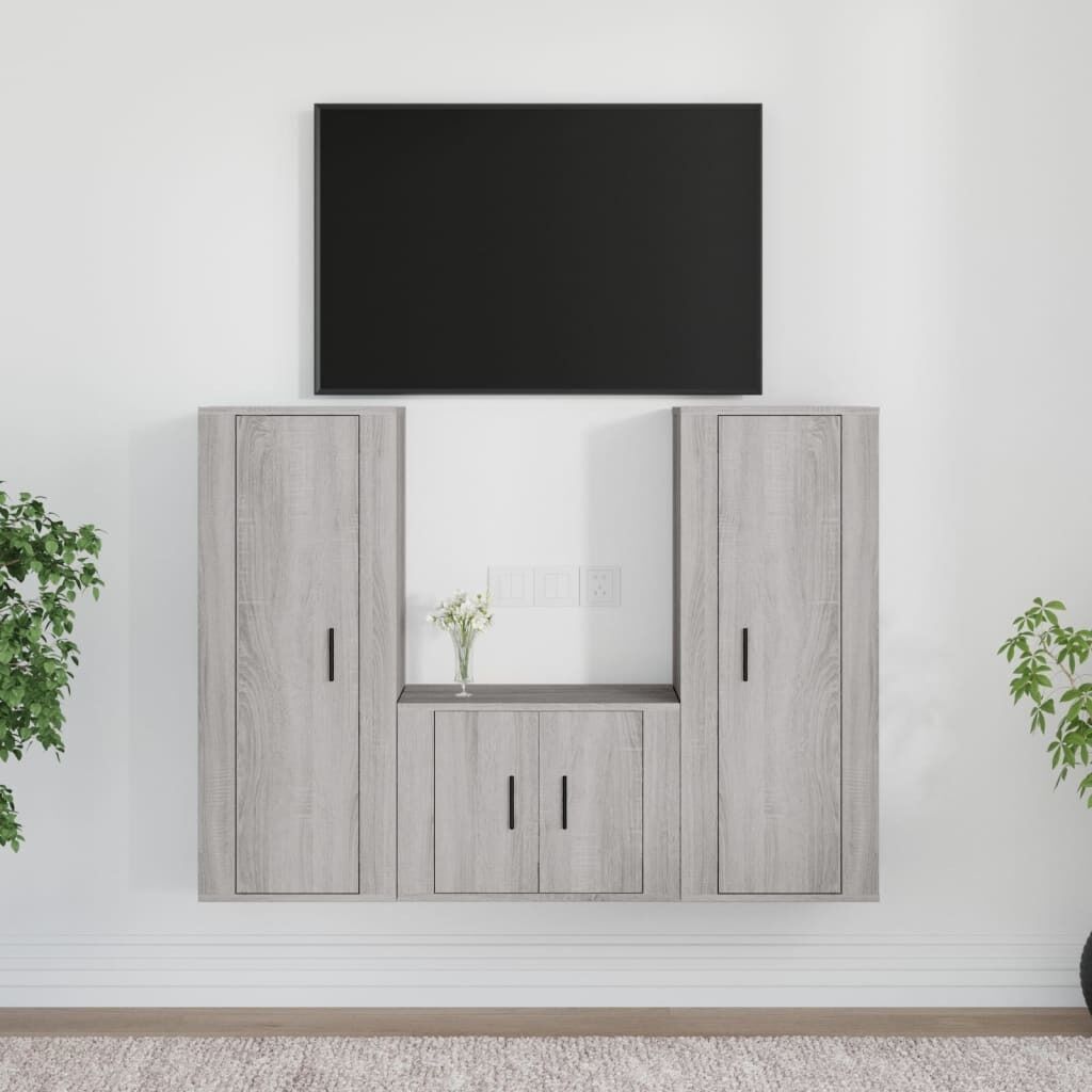 3 Piece TV Cabinet Set Engineered Wood Price