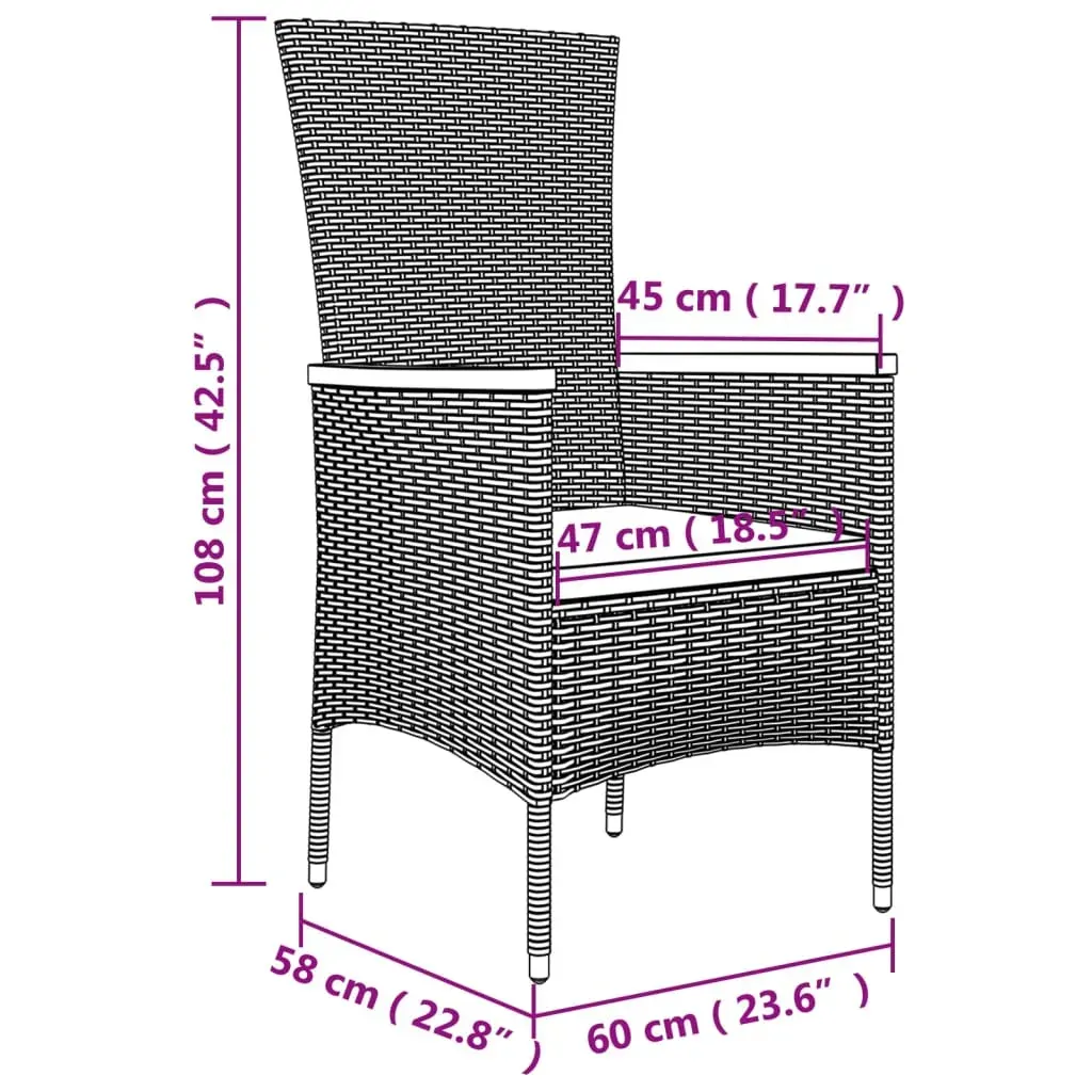 3 Piece Garden Lounge Set Poly Rattan Price