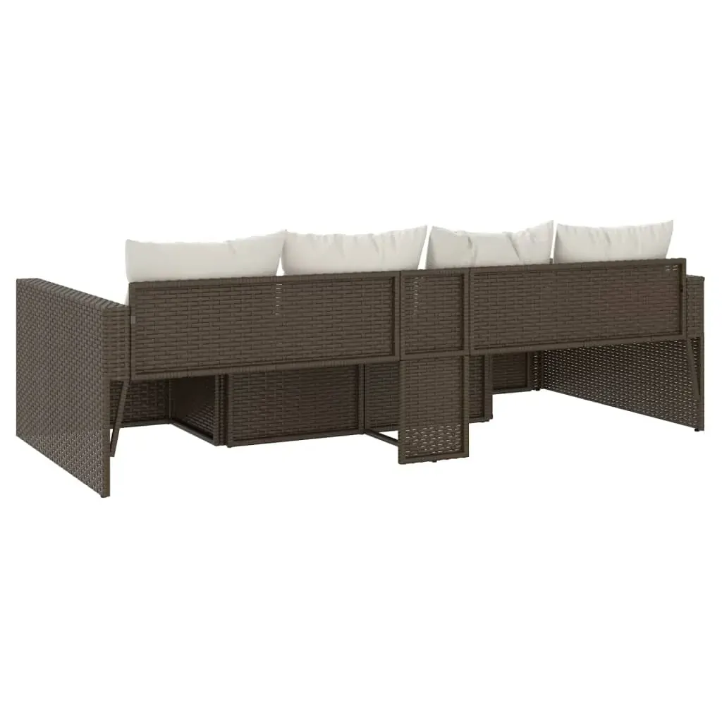 2 Piece Garden Lounge Set with Cushions Poly Rattan Price