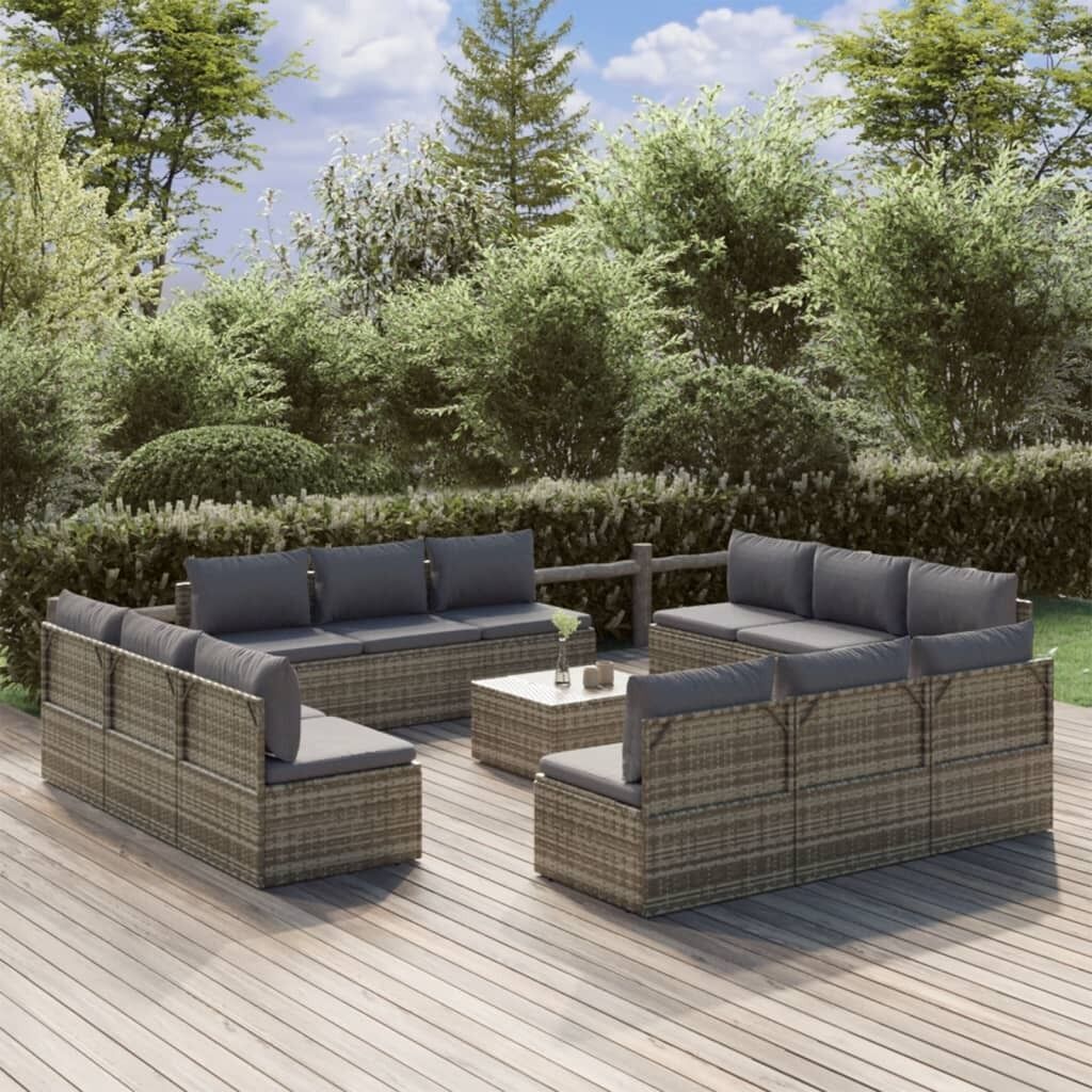 Garden Sofas Grey 57x57x56 cm Poly Rattan Price