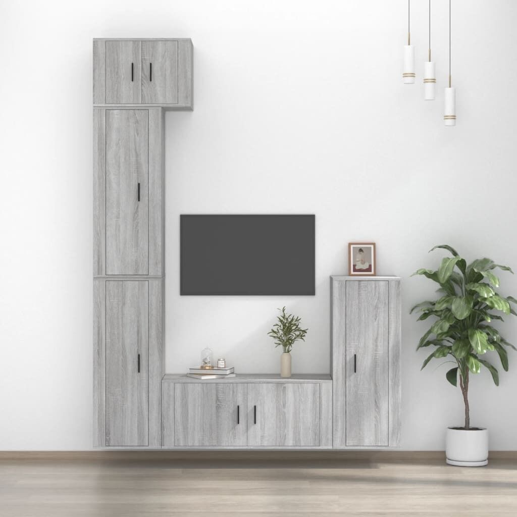 5 Piece TV Cabinet Set Engineered Wood Price