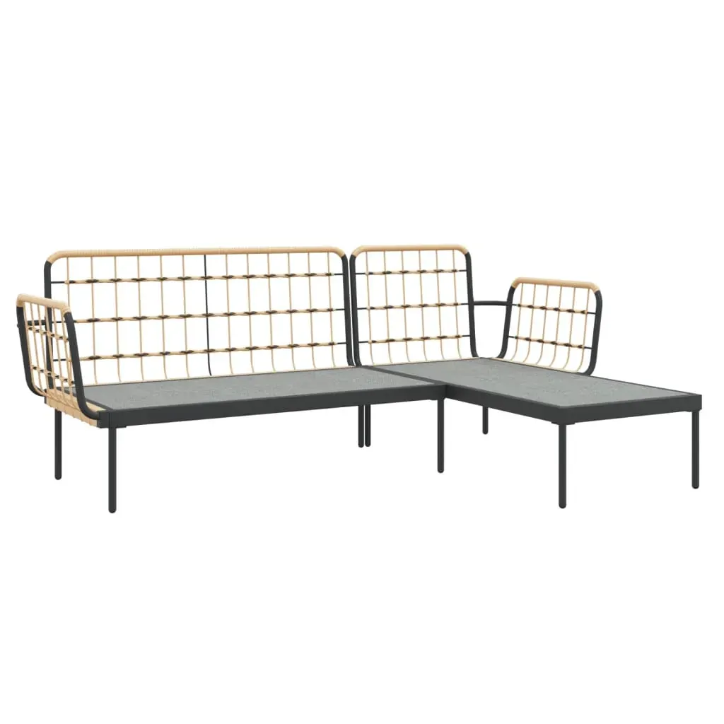 3 Piece Garden Lounge Set with Cushions Poly Rattan Price