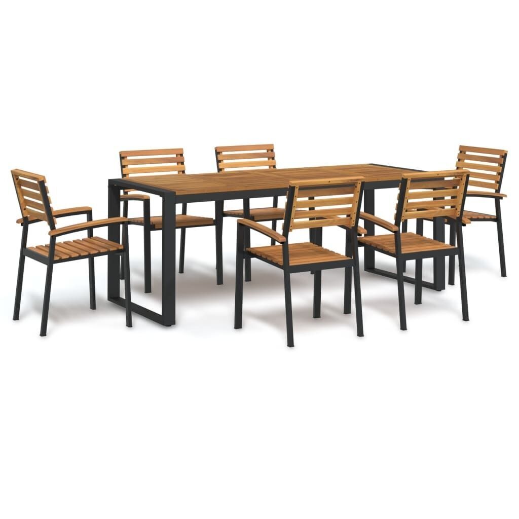 Garden Dining Set Solid Wood Acacia and Metal Price