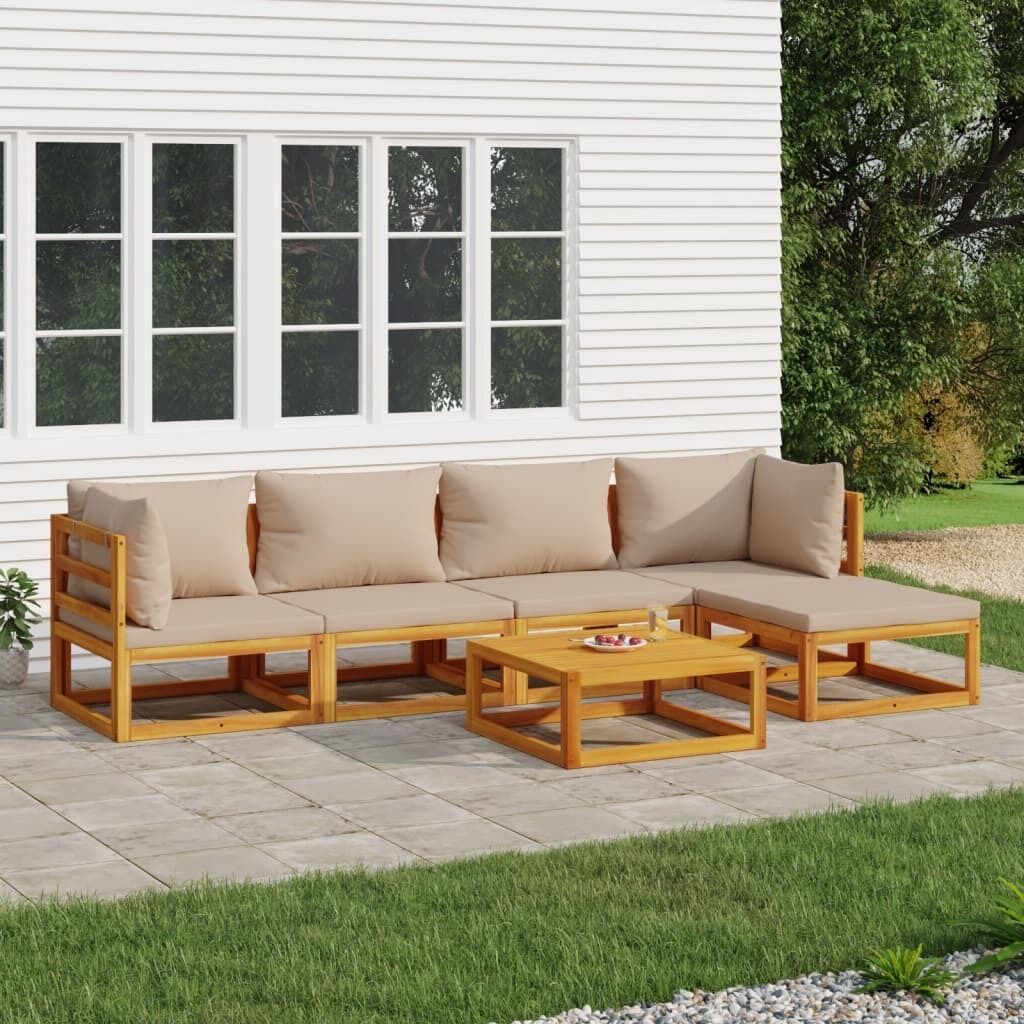 Garden Lounge Set with Cushions Solid Wood Price