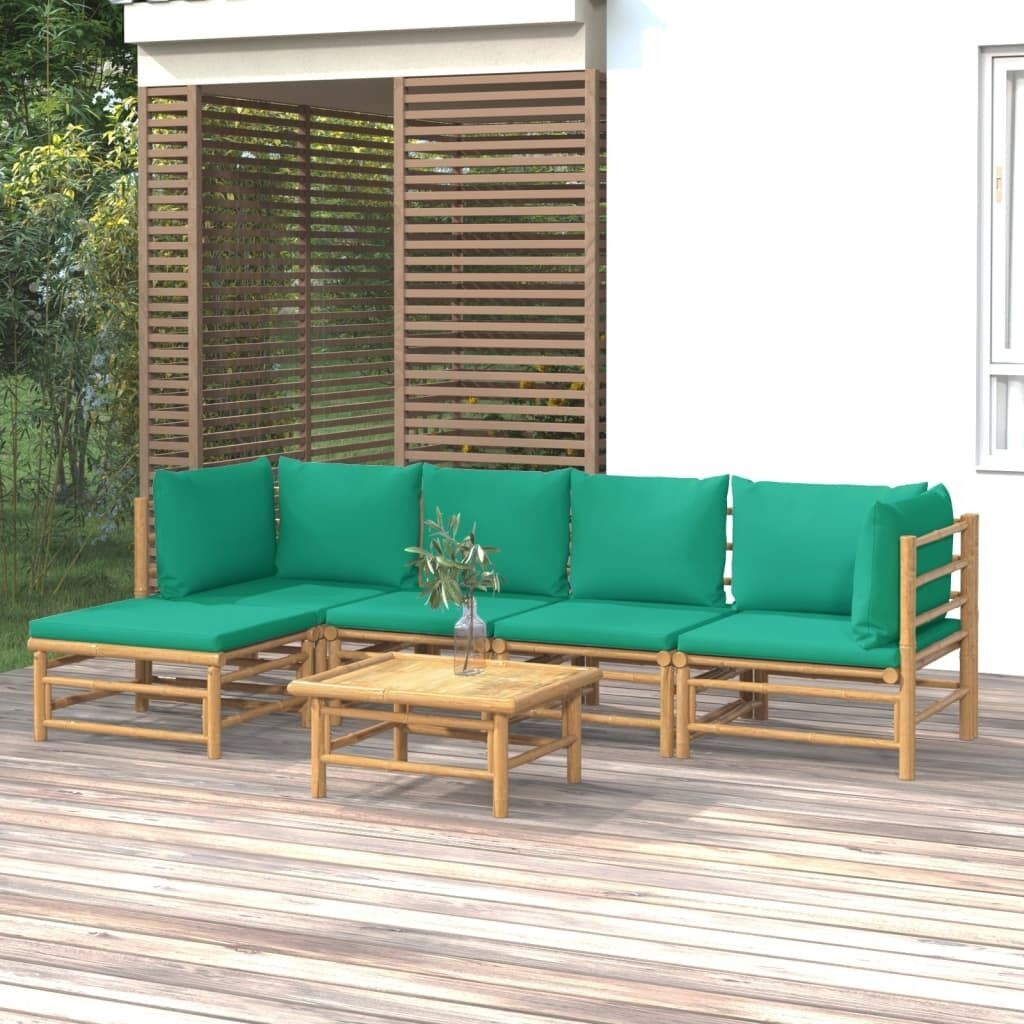 Garden Lounge Set with Cushions Bamboo Price