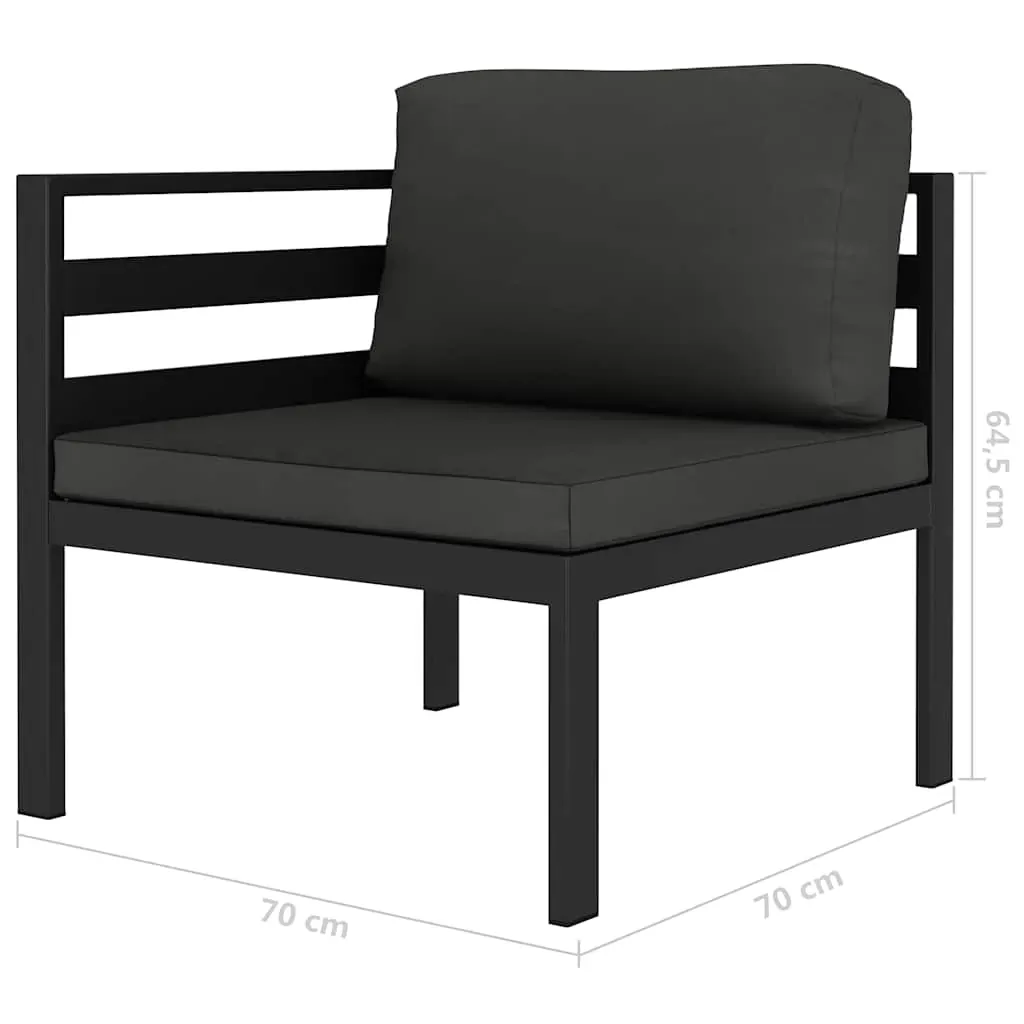 Garden Lounge Set with Cushions Aluminium Anthracite Price