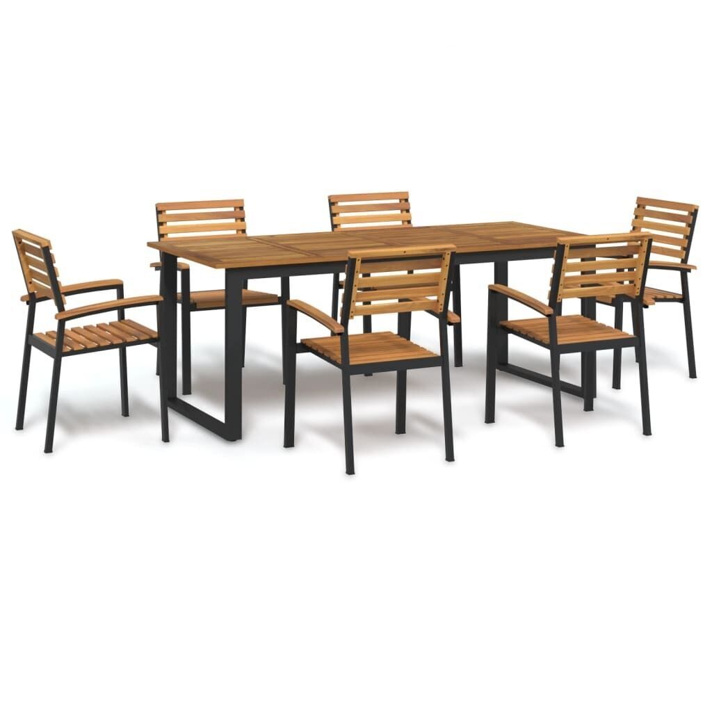 Garden Dining Set Solid Wood Acacia and Metal Price