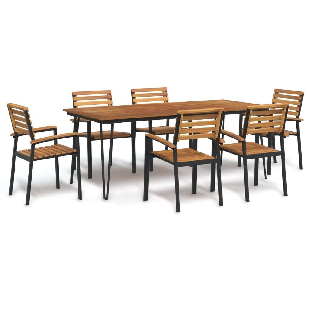 Garden Dining Set Solid Wood Acacia and Metal Price