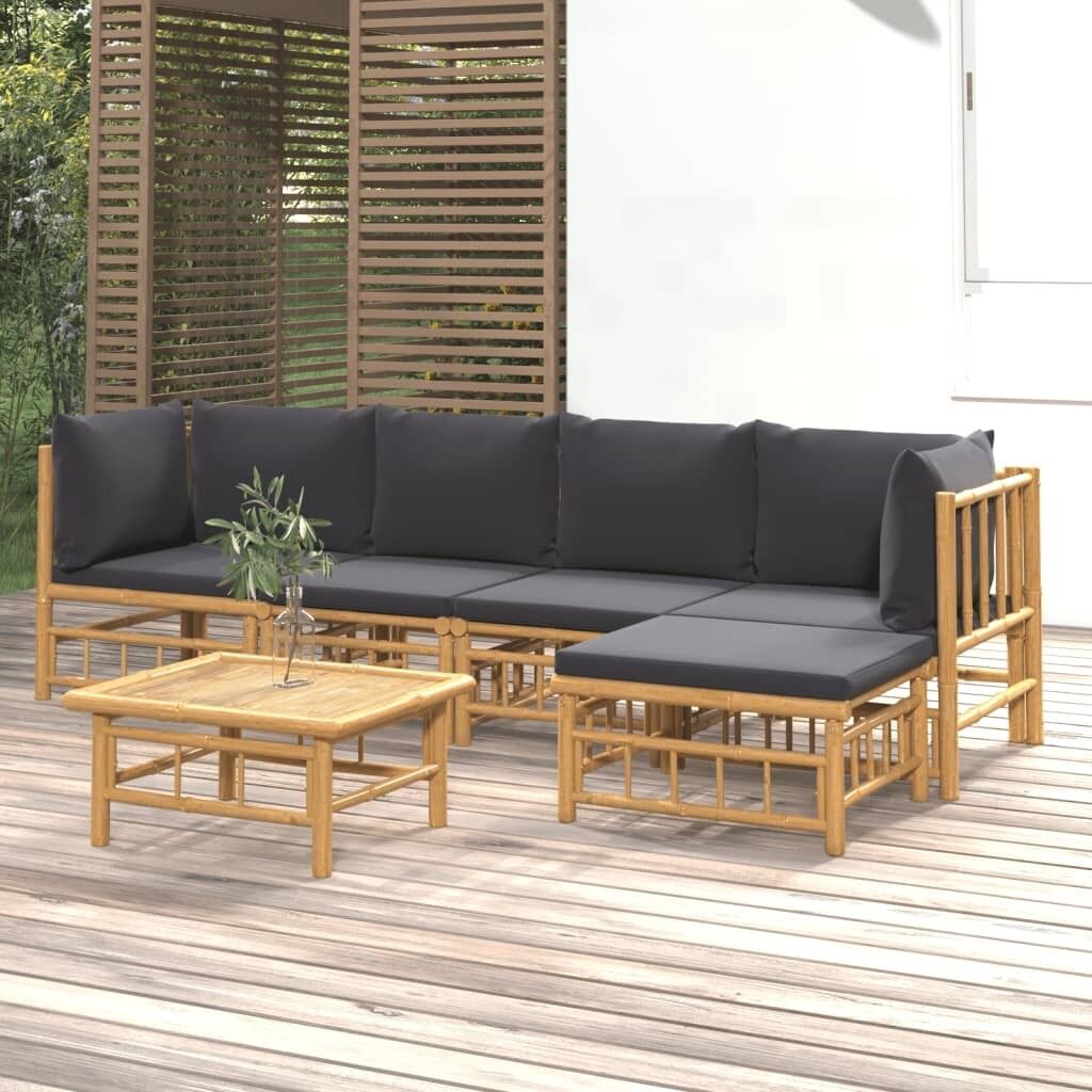 Garden Lounge Set with Cushions Bamboo Price