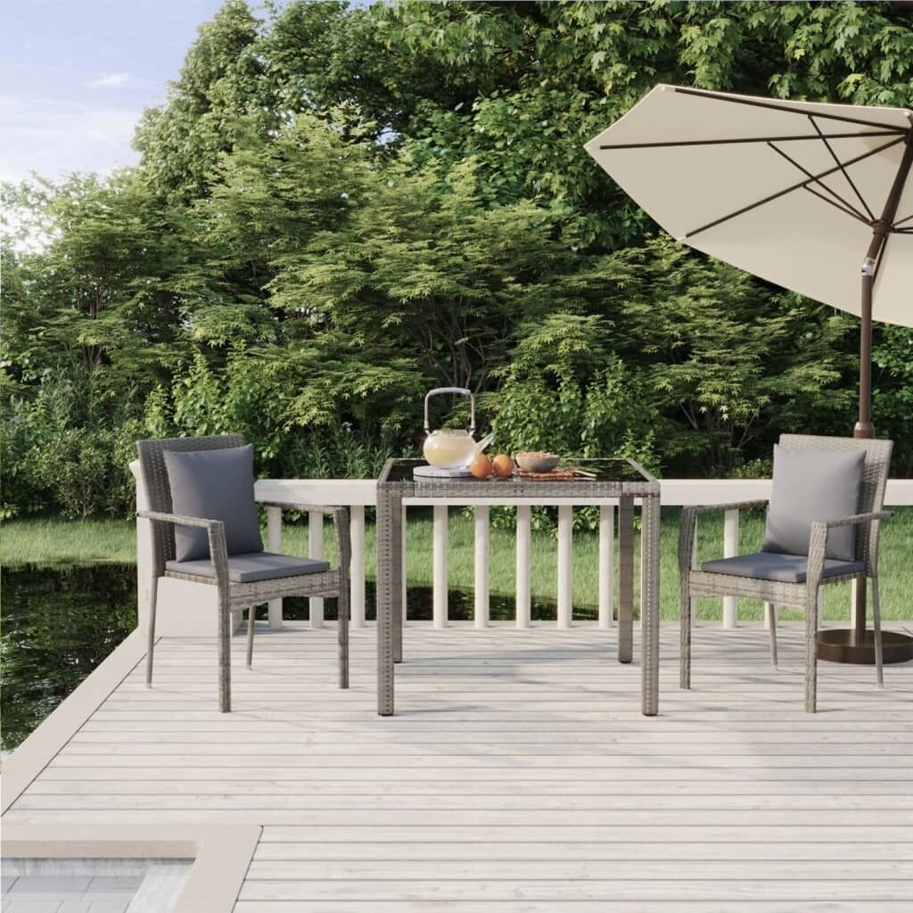 Garden Dining Set with Cushions Poly Rattan Price