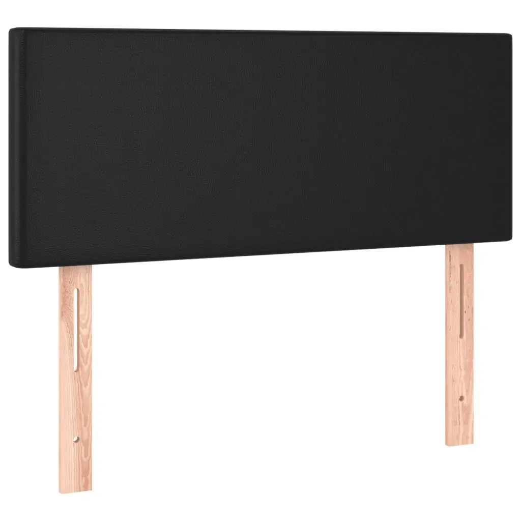 Box Spring Bed With Mattress Black 100x200 cm Faux Leather Price