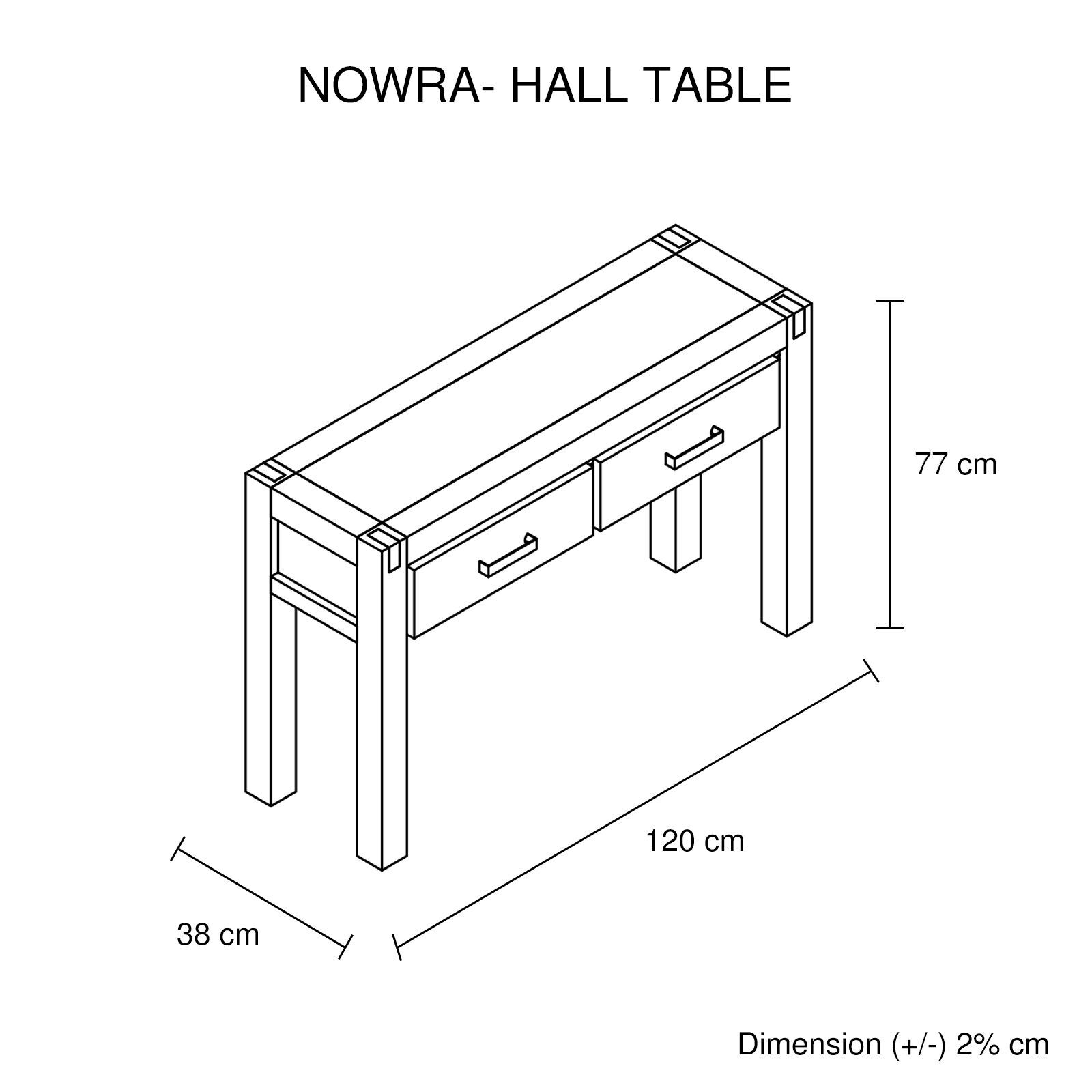 Nowra Hall Table Chocolate Price
