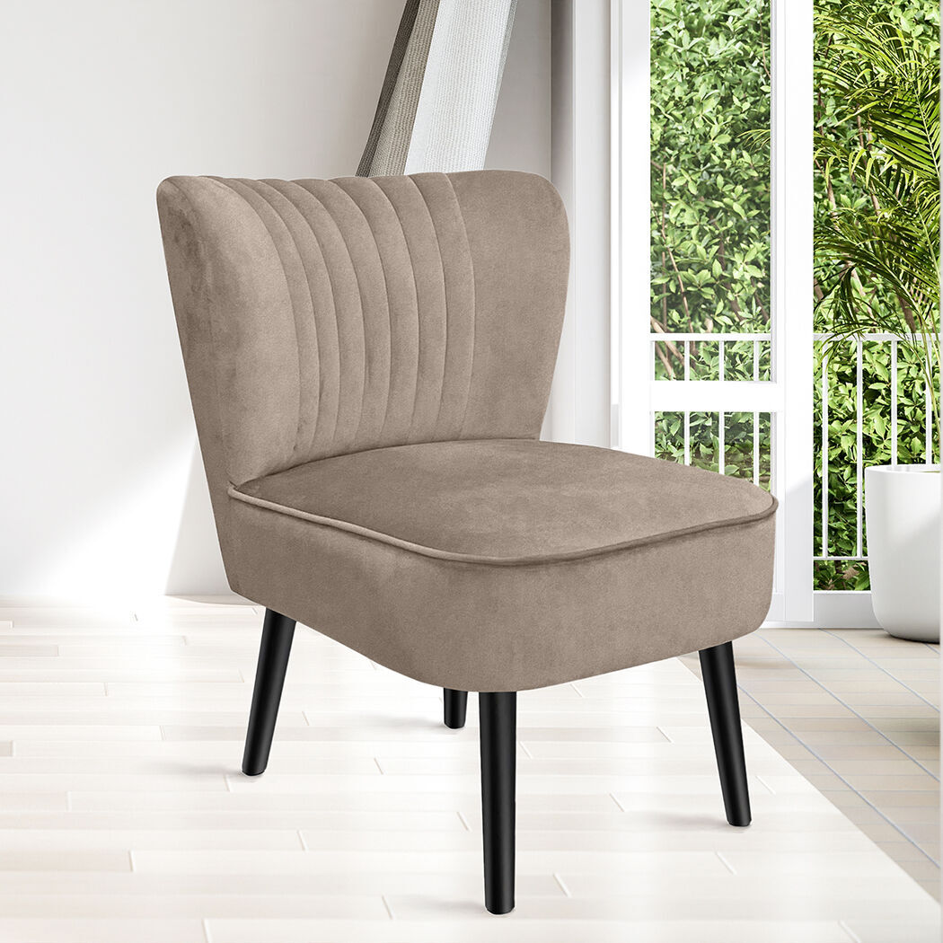 Accent Chair Foot Stool Set Ottoman Cream Price