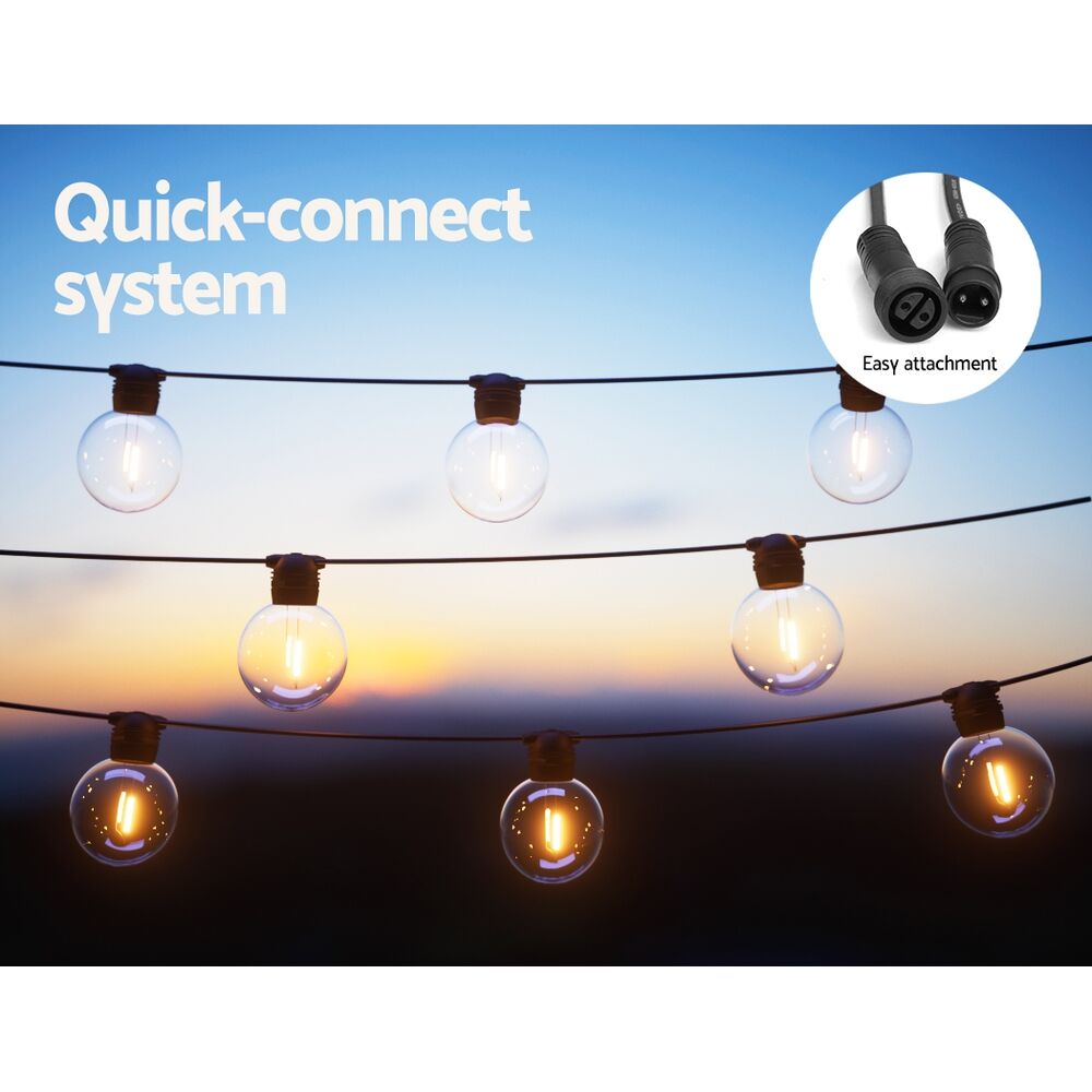 41m Solar Festoon Lights Outdoor LED String Light Wedding Party Christmas Decor Price