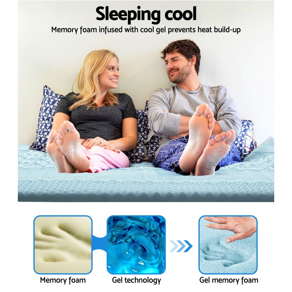 Giselle Bedding Memory Foam Mattress Topper 7-Zone 8cm Double Price