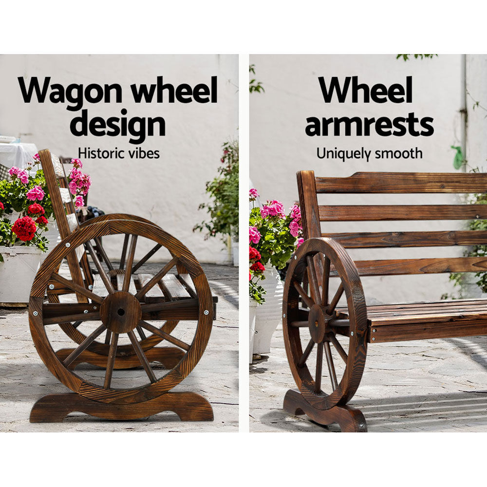 Gardeon Wooden Garden Bench Seat Outdoor Furniture Wagon Chair Patio Lounge Price