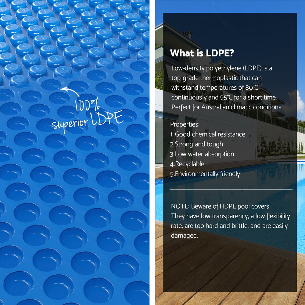 Aquabuddy Pool Cover 600 Micron 7x4m w/ Roller 5.55m Swimming Pools Solar Blanket Price