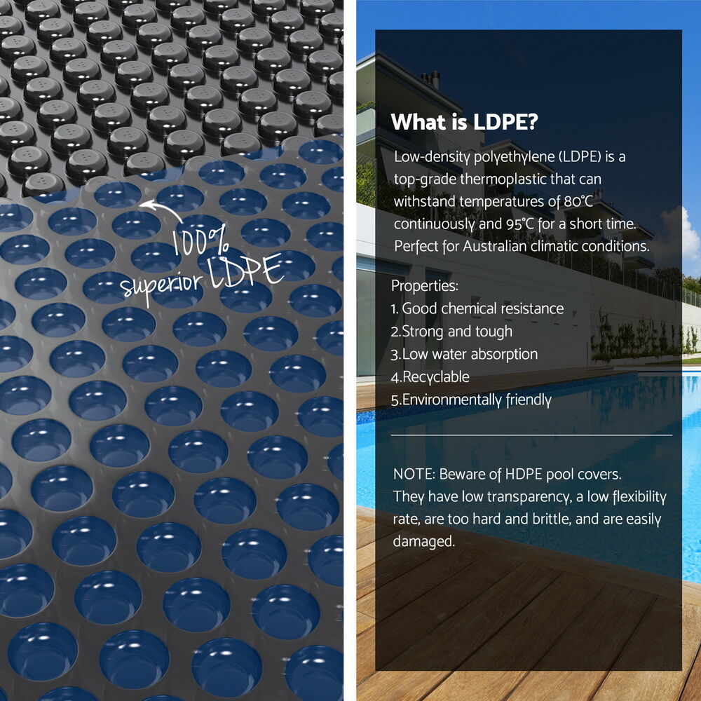 Aquabuddy Pool Cover 600 Micron 8.5x4.2m w/ Roller 5.55m Swimming Pools Black Solar Blanket Price