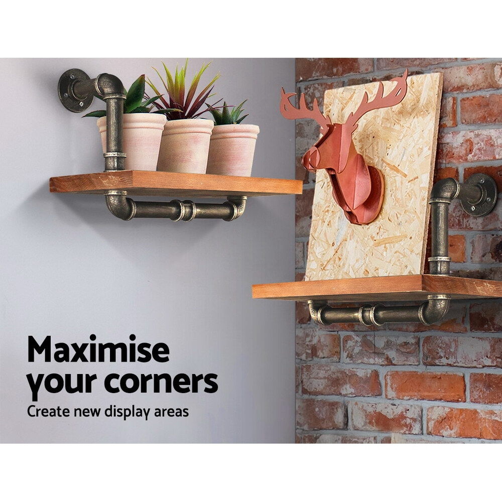 Artiss Floating DIY Pipe Shelf Set of 2 - IVOR Price