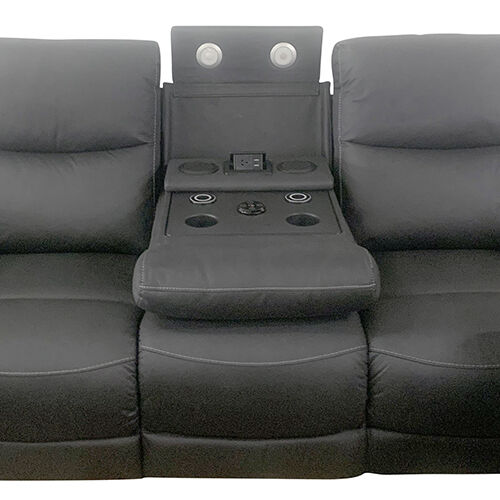 3R Finest Fabric Electric Recliner Feature Multi Positions Ultra Cushioned USB Outlets in Charcoal Colour Price
