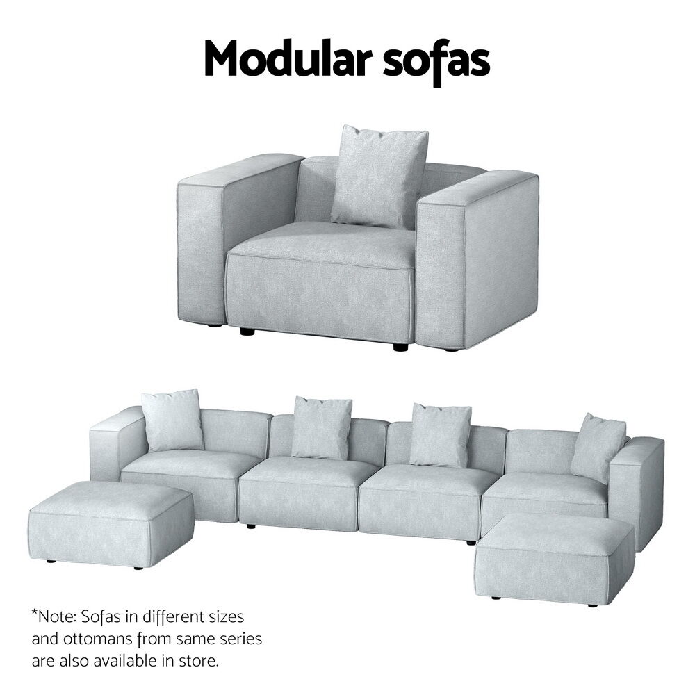 Artiss Modular Sofa Chaise Set 2-Seater Grey Price