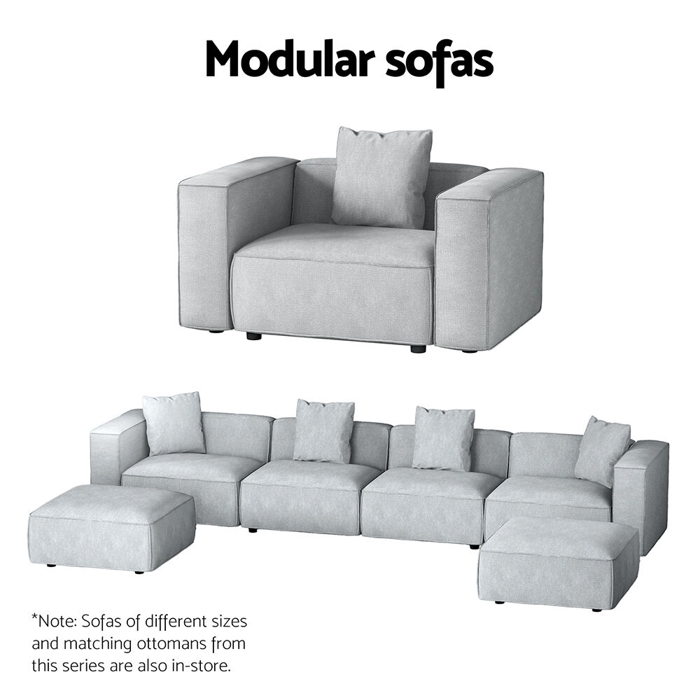 Artiss Modular Sofa Chaise Set 6-Seater Grey Price