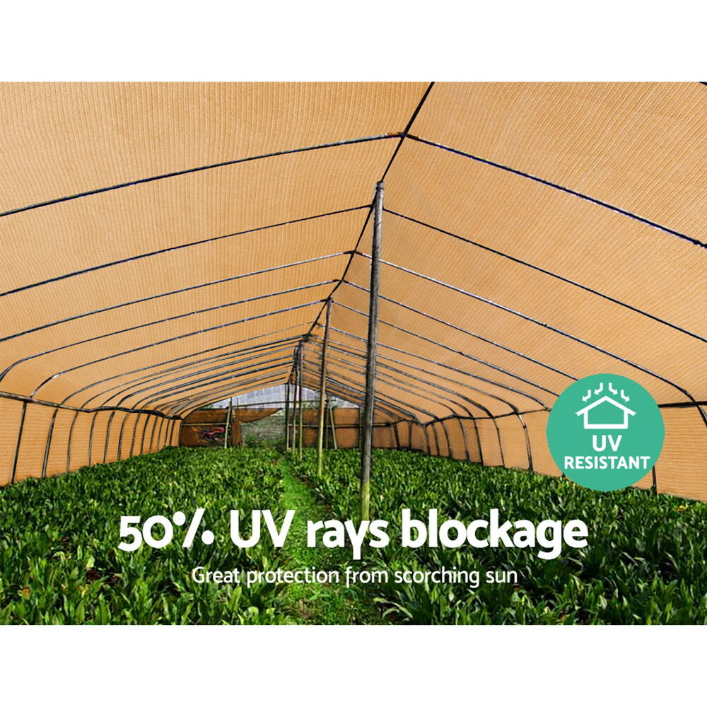 Instahut 50% Shade Cloth 1.83x10m Shadecloth Sail Hevy Duty Beige Price