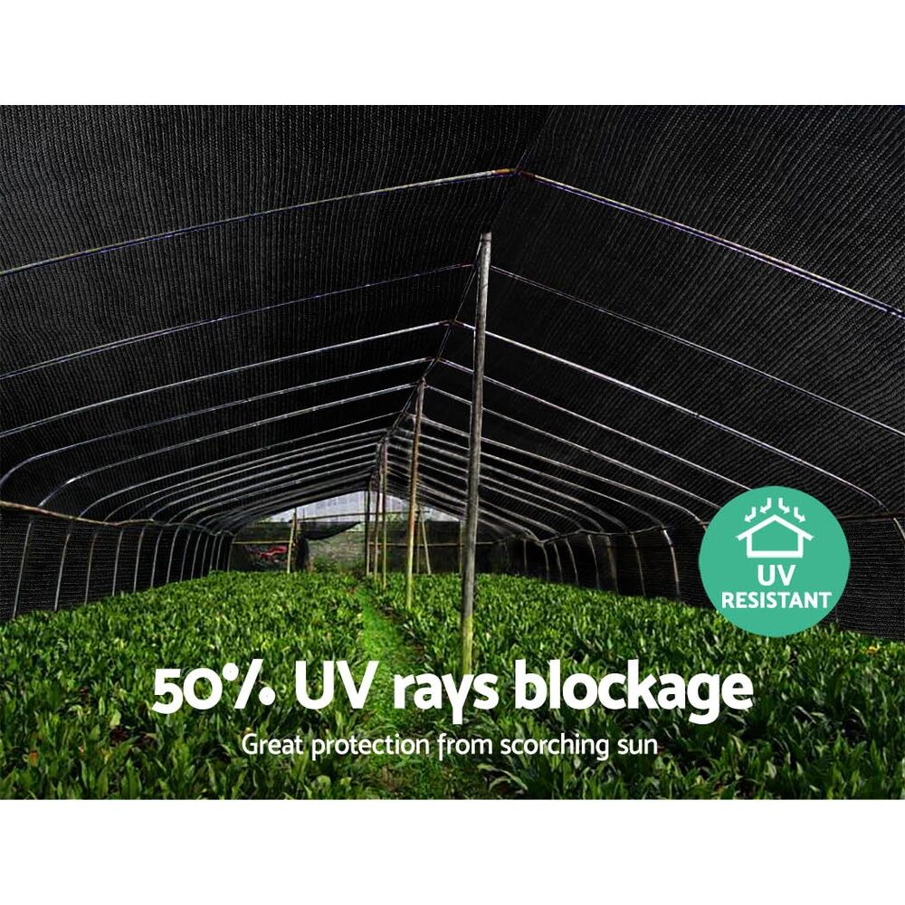 Instahut 50% Shade Cloth 3.66x20m Shadecloth Sail Heavy Duty Black Price