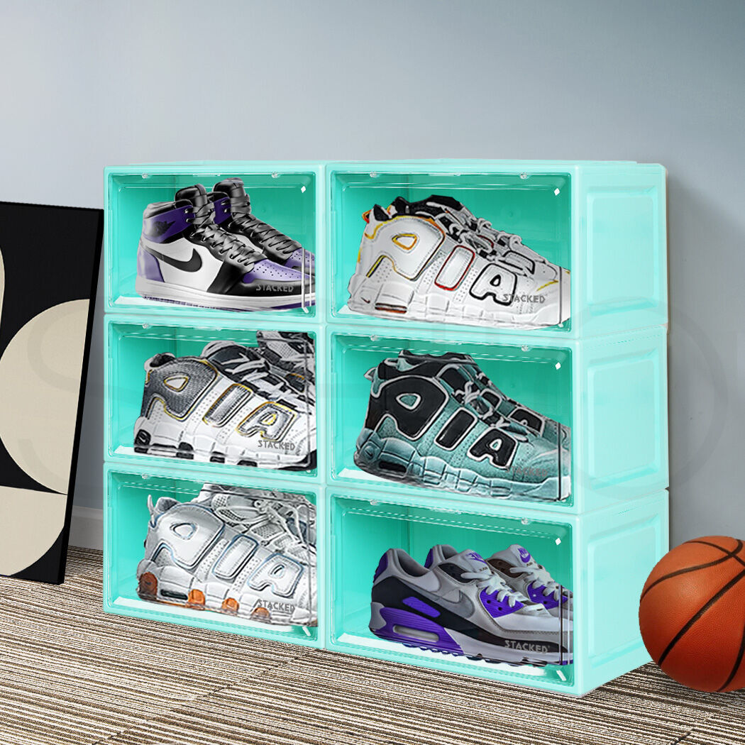 6x Sneaker Display Case Shoe Cyan Price
