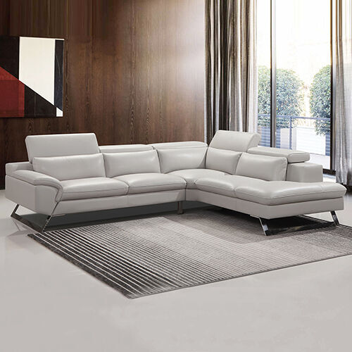 Marina 5 Seater Leatherette Corner Sofa with Chaise in Cream Colour Price