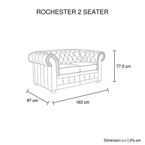 2 Seater Brown Colour Genuine Leather Upholstery Deep Quilting Pocket Spring Button Studding Sofa for Living Room Price