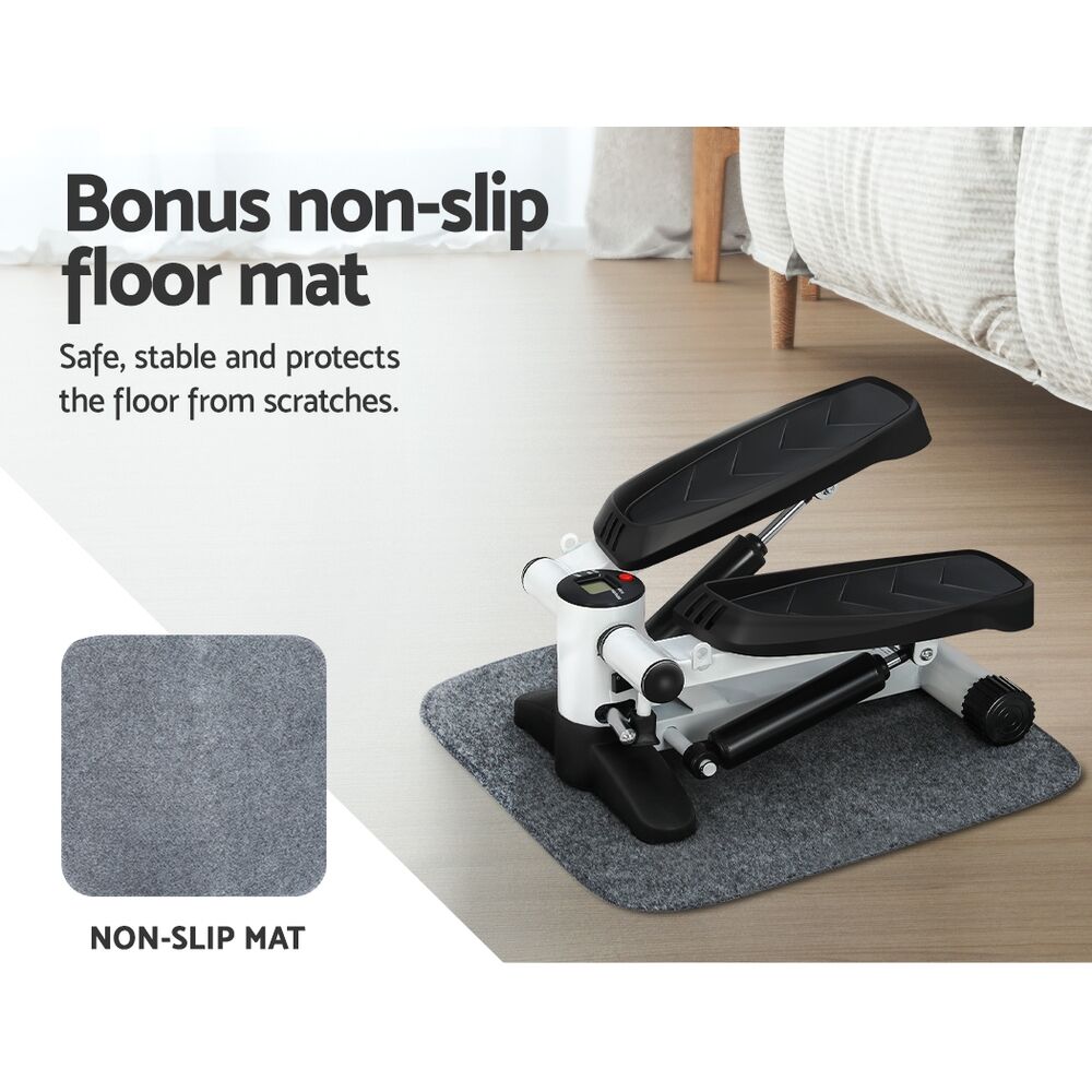 Everfit Mini Stepper with Resistance Rope Aerobic Trainer 150KG White Price