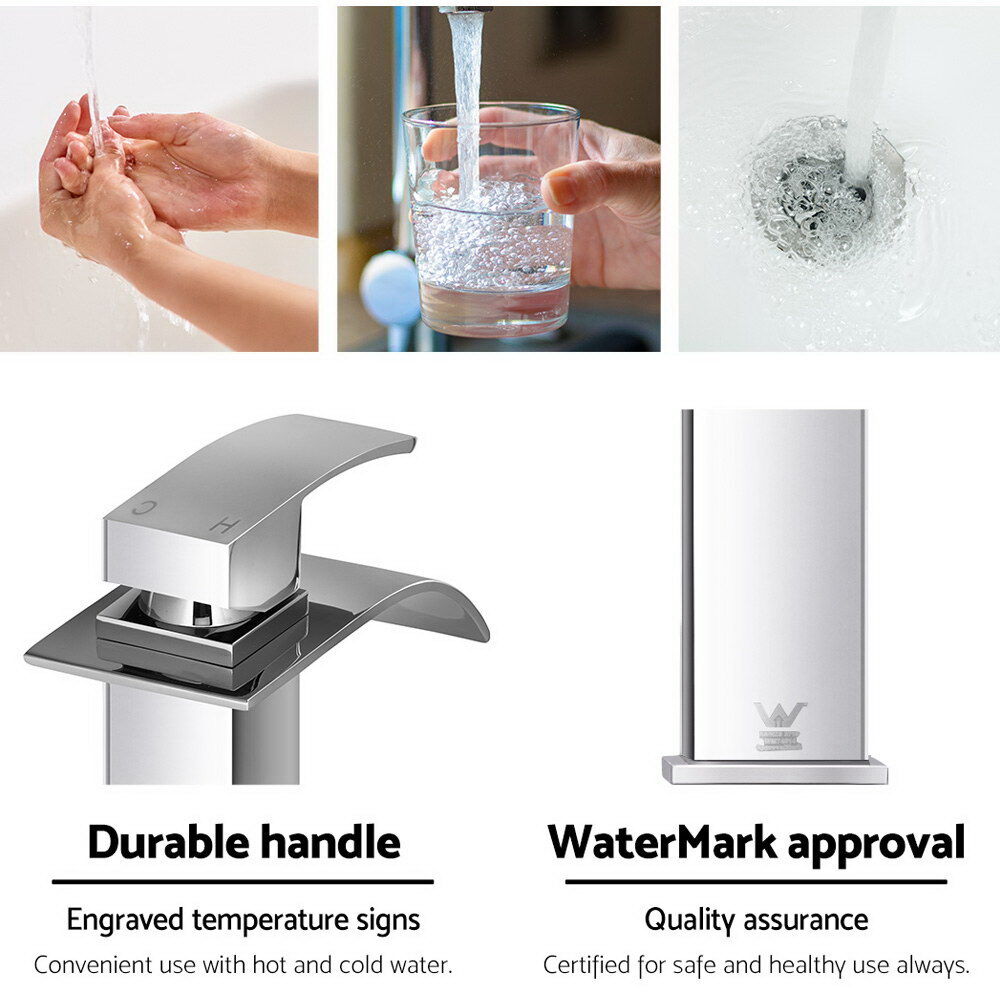 Bathroom Basin Mixer Tap Thin Tall Faucet Vanity Laundry Black Price