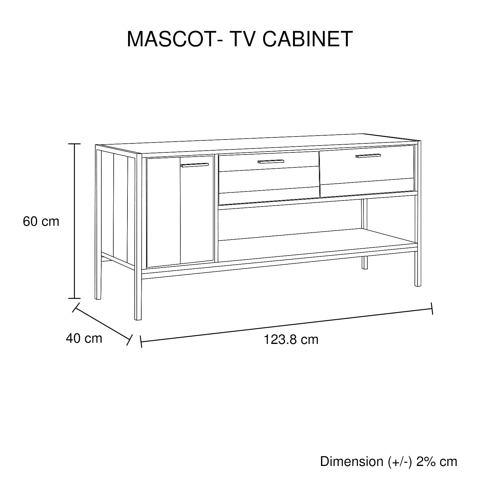 Mascot TV Cabinet Oak Price