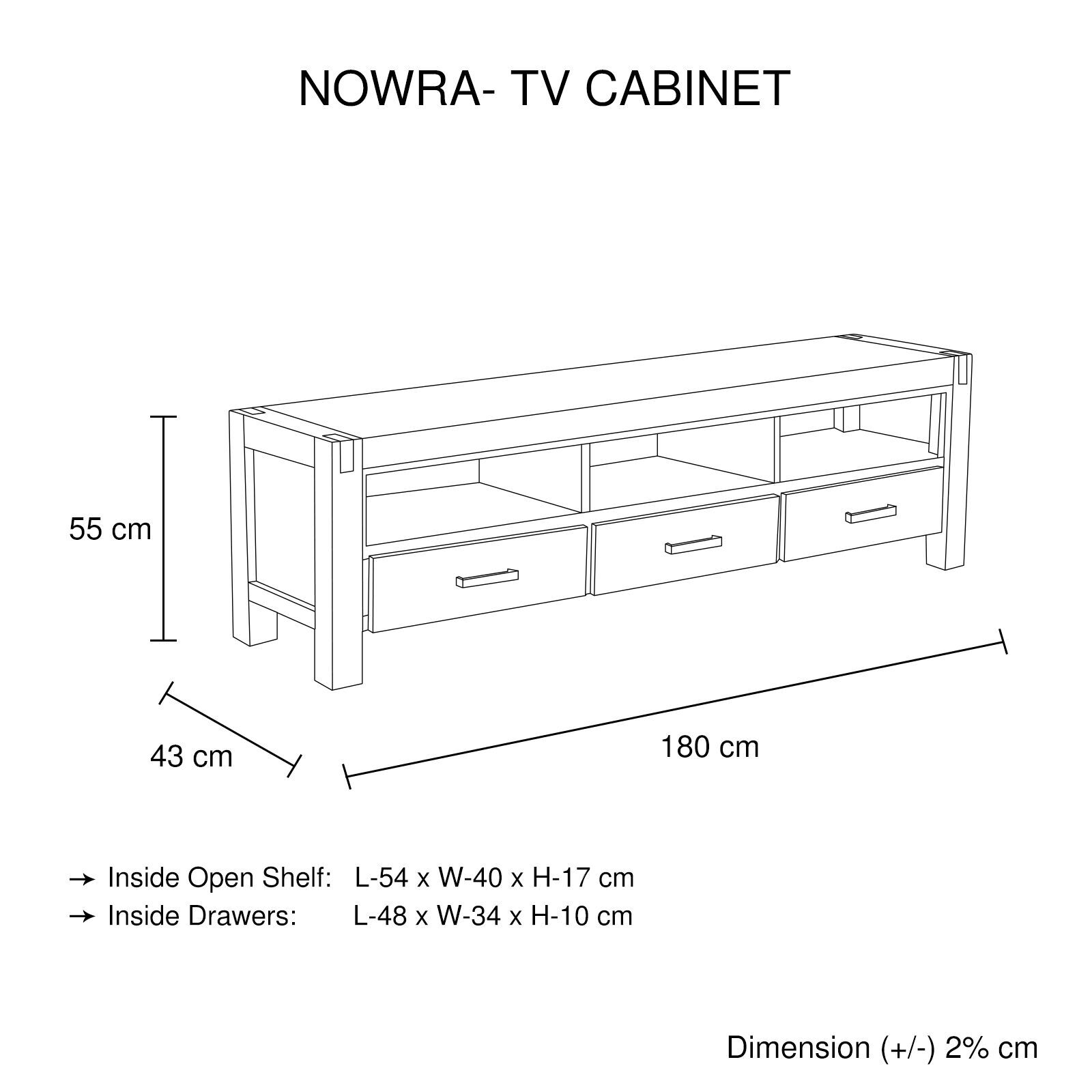 Nowra TV Cabinet Chocolate Price