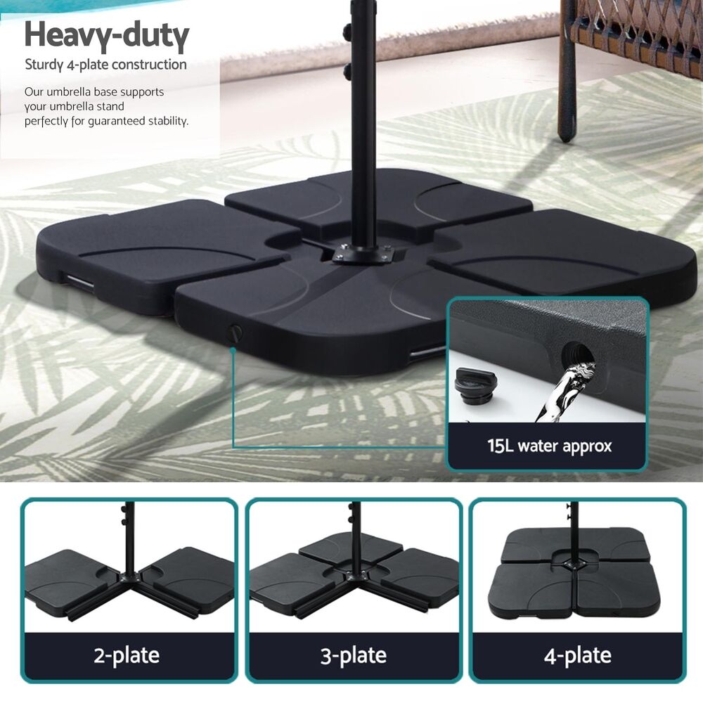 3m Umbrella w/Base Outdoor Cantilever Beach Garden Patio Parasol Navy Price