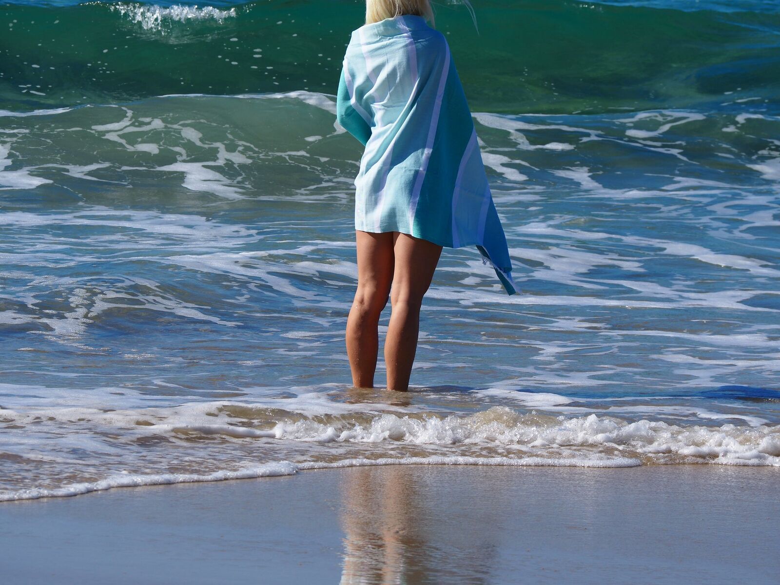 SORRENTO TURKISH COTTON TOWEL - OCEAN Price