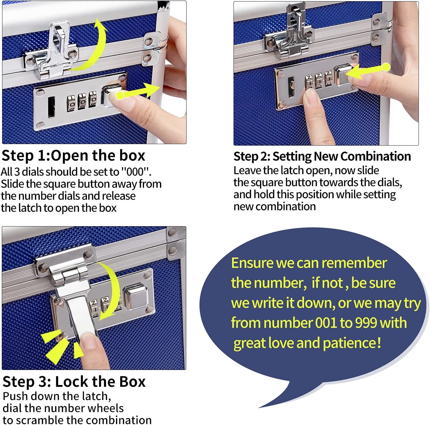 Locking Combination Medicine Box (Blue/Large) Price